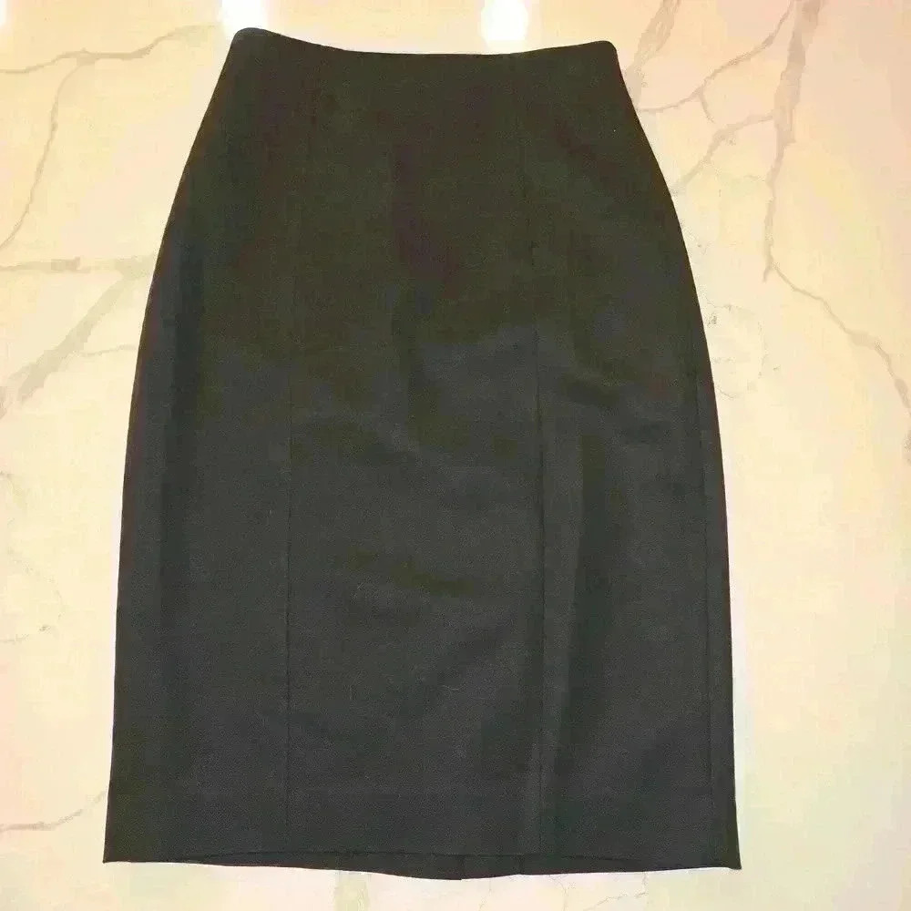 Banana Republic Womens Petite Pencil Skirt Midi Black Size 0P